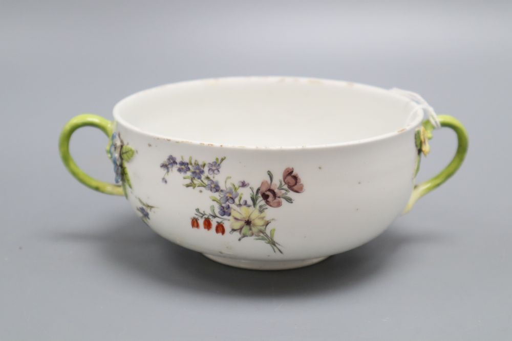 A Chelsea red anchor period bowl. c1756, 6.75cm (a.f.)